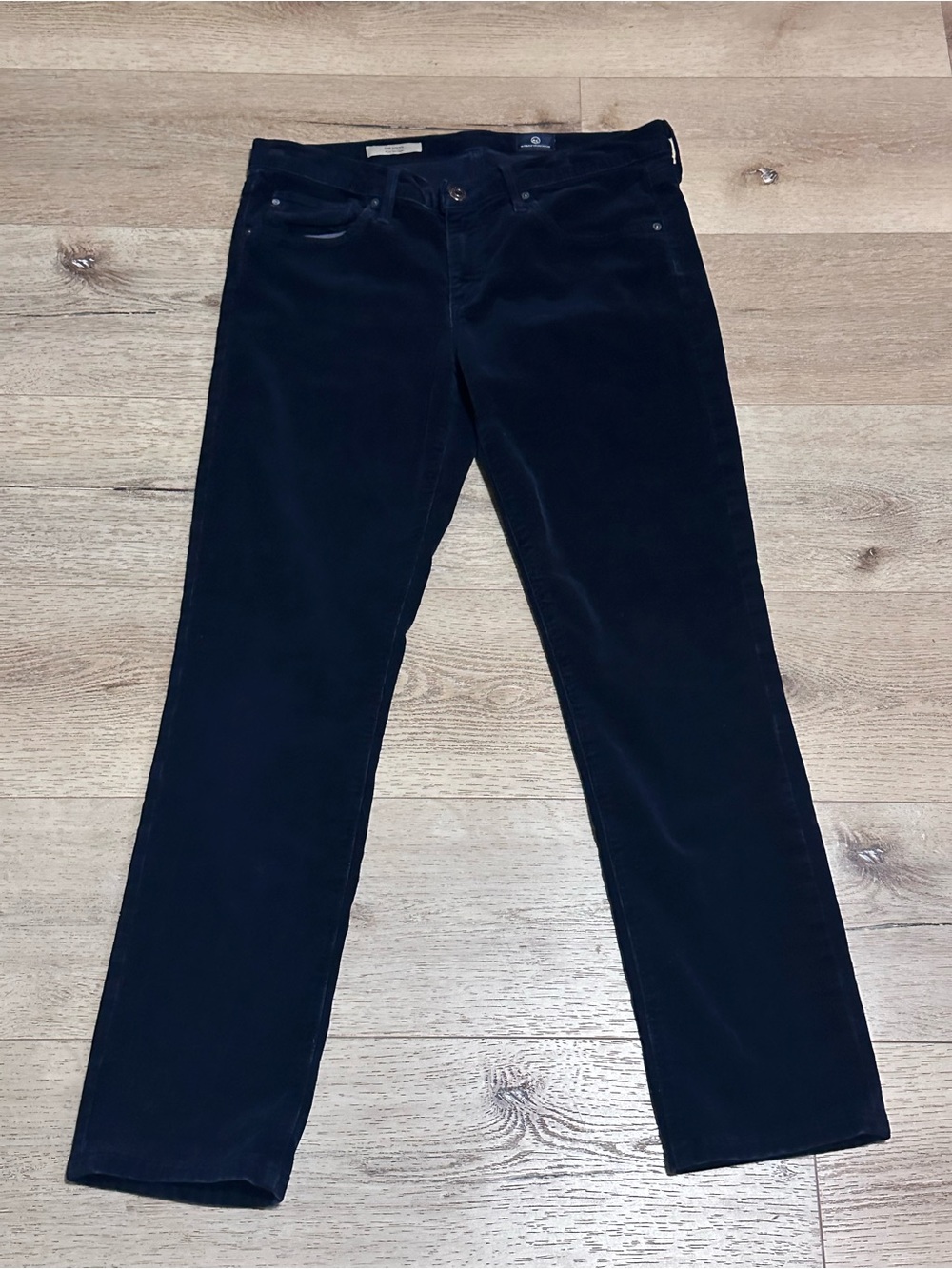AG Navy Velvet Corduroy Pants